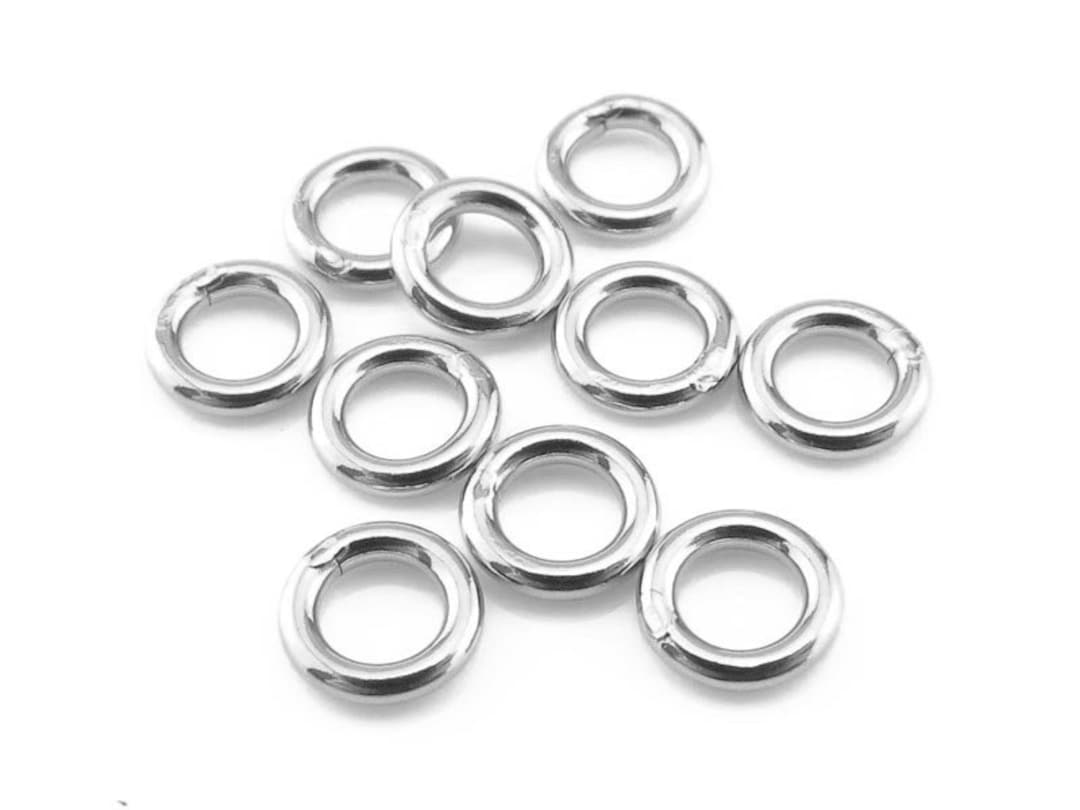 10 Pcs Sterling Silver Closed Jump Ring 5mm 18ga Etsy