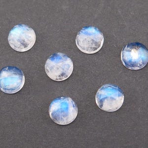 Rainbow Moonstone Rose Cut Round Cabochon ~ Various Sizes