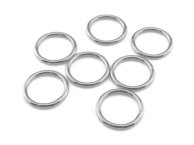 10 Square Argentium Sterling Silver Jump Rings - You Choose Gauge
