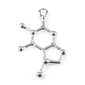 Sterling Silver Chocolate Chemical Formula Pendant 26mm