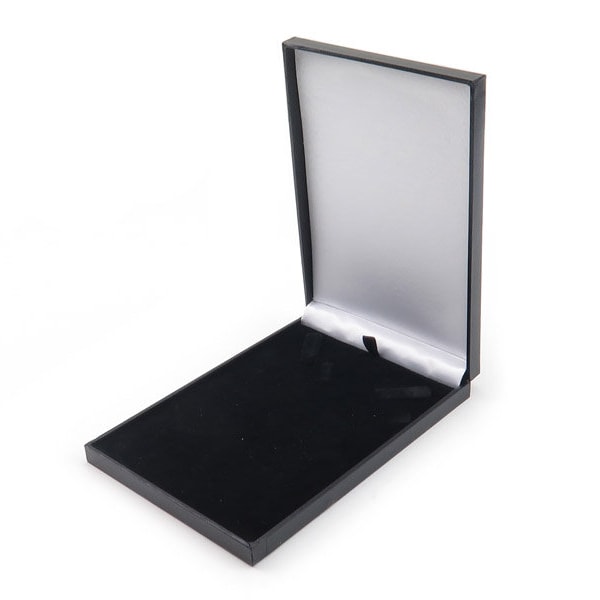 Leatherette Necklace Box ~ Black ~ 150mm x 105mm