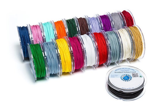 Griffin Nylon Braided Cord 1mm - 25 metre spool - All Colors