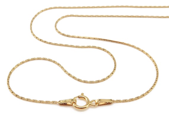 Gold Filled Beading Chain Necklace With Spring Clasp 16 Etsy Ireland
