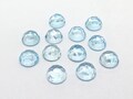 Sky Blue Topaz Rose Cut Round Cabochon Gemstone ~ Various Sizes