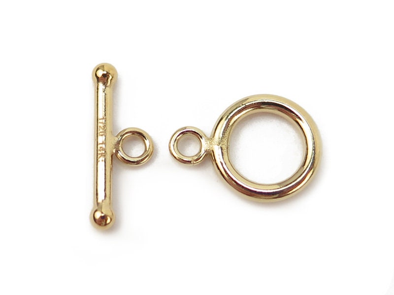 Gold Filled Plain Toggles with Bar clasps 