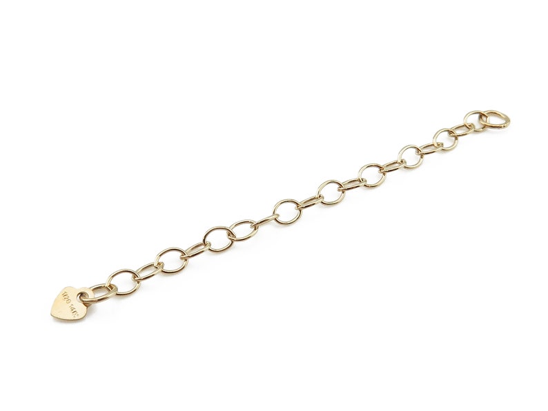 Gold Filled Cable Extension Chain with Heart ~ 2