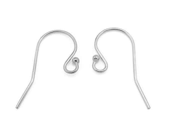 Sterling Silver Ball End Ear Wire ~ PAIR