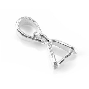 Gancho de plata de ley con forma de pinza (13 mm x 4,5 mm)