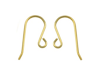 Pendientes de plata con baño de oro liso ~ PAR