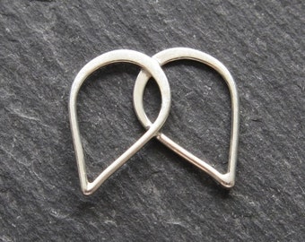 Sterling Silver Double Teardrop Connector 14mm