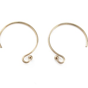 Gold Filled Ball End Kreis Ohrhaken ~ Paar