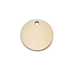 Disco rotondo riempito d'oro 9 mm