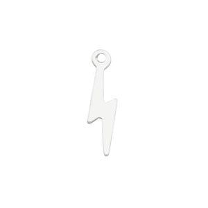 Charm de rayo de plata de ley de 14 mm