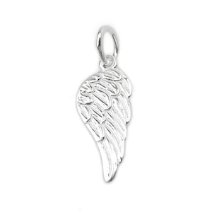 Sterling Silver Angel Wing Pendant 16mm