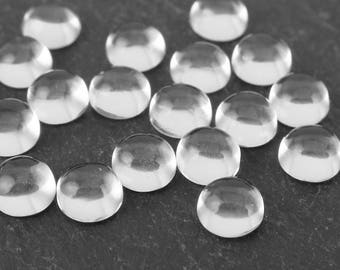 Crystal Quartz Round Cabochon Gemstone ~ Various Sizes