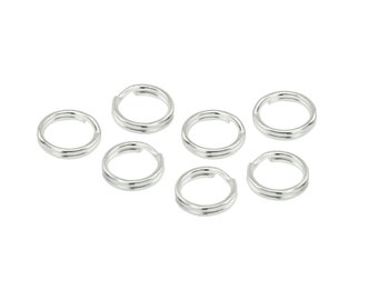 10 pcs ~ Sterling Silver Split Ring 5mm