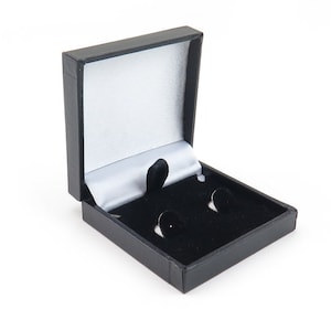 Leatherette Earring Box ~ Black ~ 50mm x 50mm