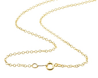 Gold Filled Cable Chain Necklace with Spring Clasp ~ 18"