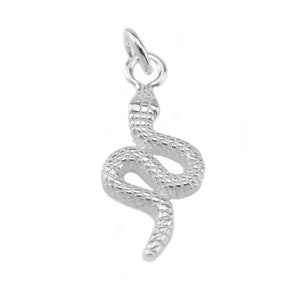Sterling Silver Snake Pendant 20mm