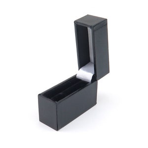 Leatherette Ring Box ~ Black ~ 46mm x 39mm