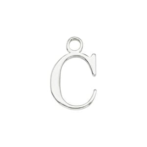 Sterling Silver Alphabet Charm ~ C