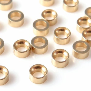 2mm 14K Solid Gold Round Bezel Tube Setting ~ 1 piece