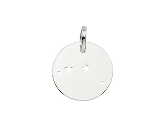 Sterling Silver Aries Constellation Pendant 18mm