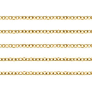 Gold Filled Cable Chain 1.3mm x 1.2mm ~ by the Foot