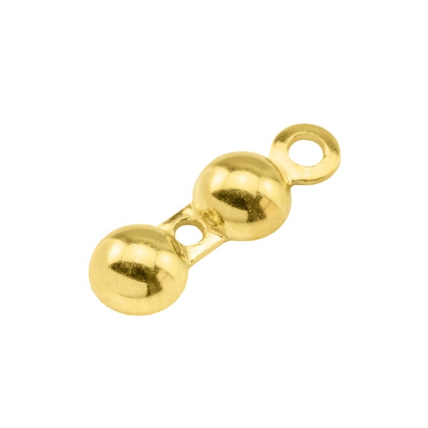 10 pcs Gold Vermeil Clamshell Bead Tip 4mm