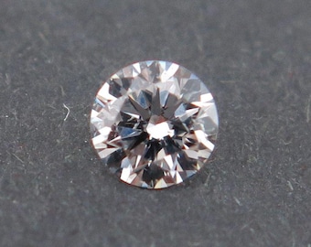 Laboratory-Grown White Diamond Faceted Round ~ Various Sizes