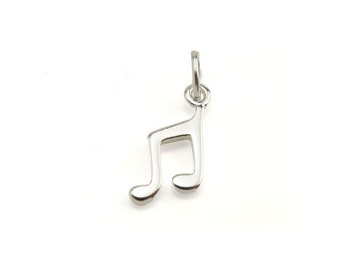 925 Silber Charm Note 12mm