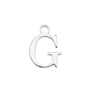 Sterling Silver Alphabet Charm ~ G