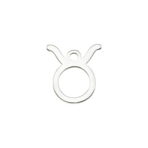 Sterling Silver Zodiac Charm - Taurus