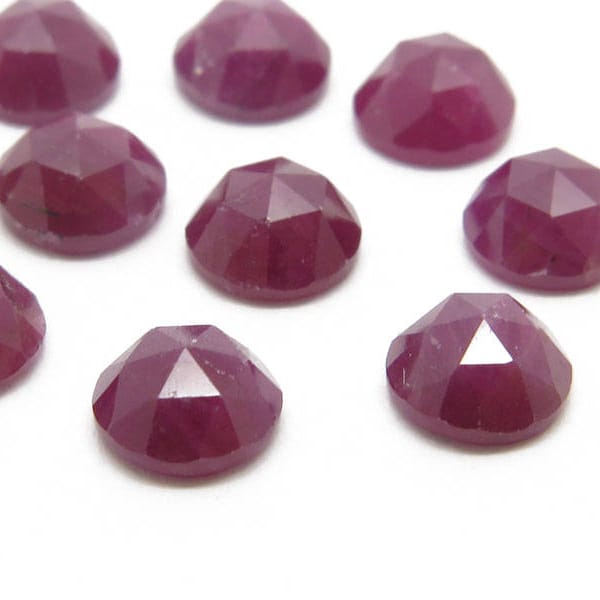 Ruby Rose Cut Round Cabochon ~ Various Sizes