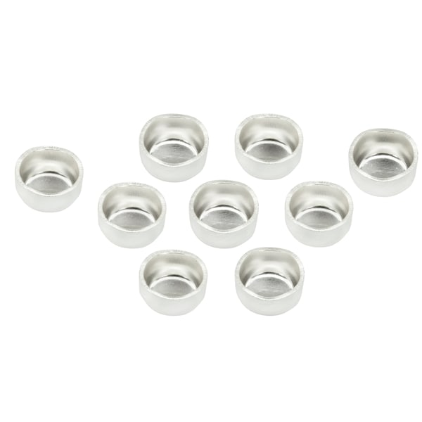 10 pcs Sterling Silver 3mm Bezel Cup Setting