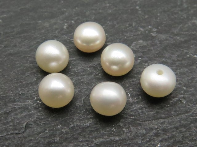 AA+ 4-4.5mm, 4.5-5mm round pearls, lustrous loose pearl beads, natural  color white, freshwater half drilled pearls, good luster, FLR4050-W