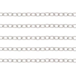 Sterling Silver Cable Chain 2 x 1.5mm ~ by the Foot