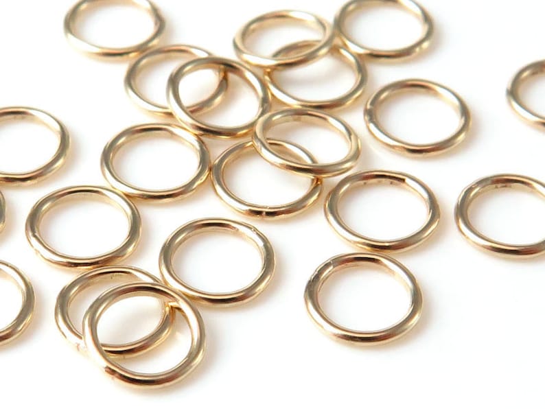 14K Gold Closed Jump Ring 5mm 22 Gauge 1 Piece Etsy