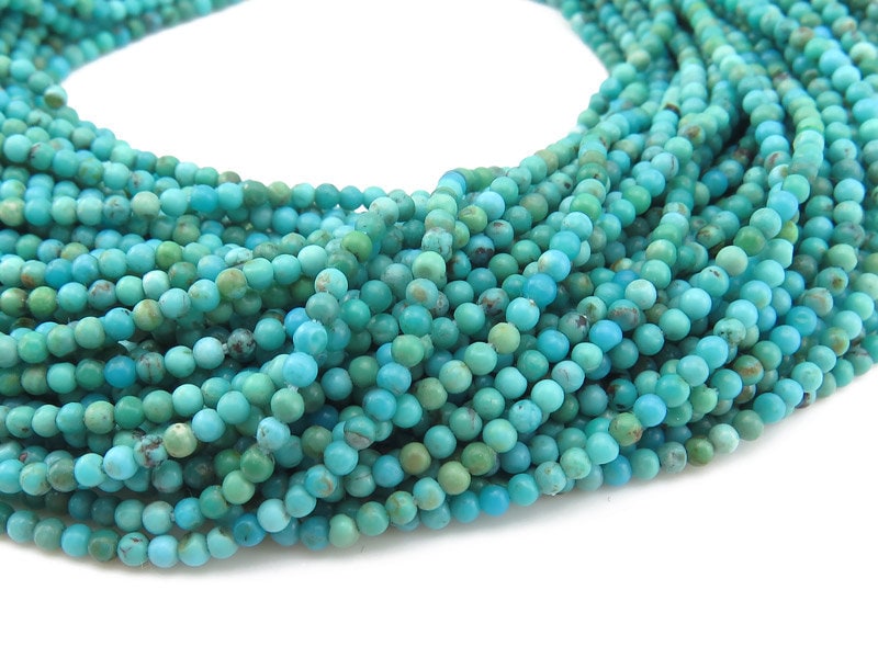 2x3mm Tiny Turquoise Tube Seed Beads Natural Turquoise Beads for