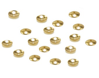 14K gouden kralenkapje 4 mm ~ 1 stuk