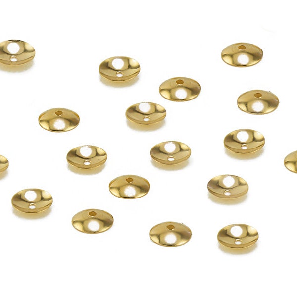 14K Gold Bead Cap 4mm  ~ 1 piece