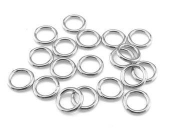 10 pcs ~ Sterling Silver Closed Jump Rings 5mm ~ 20ga