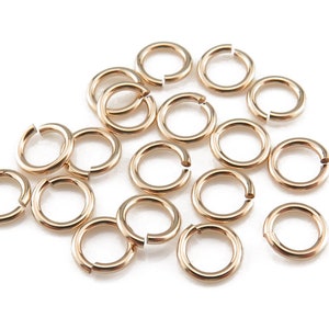 10pcs Gold Filled Open Jump Ring 4mm ~ 22ga