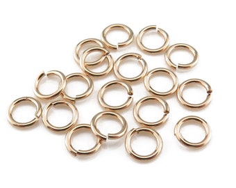 10pcs Gold Filled Open Jump Ring 4mm ~ 22ga