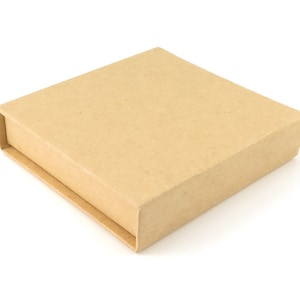 Wysuwane pudełko z wkładką piankową ~ Naturalne ~ 75 mm x 75 mm