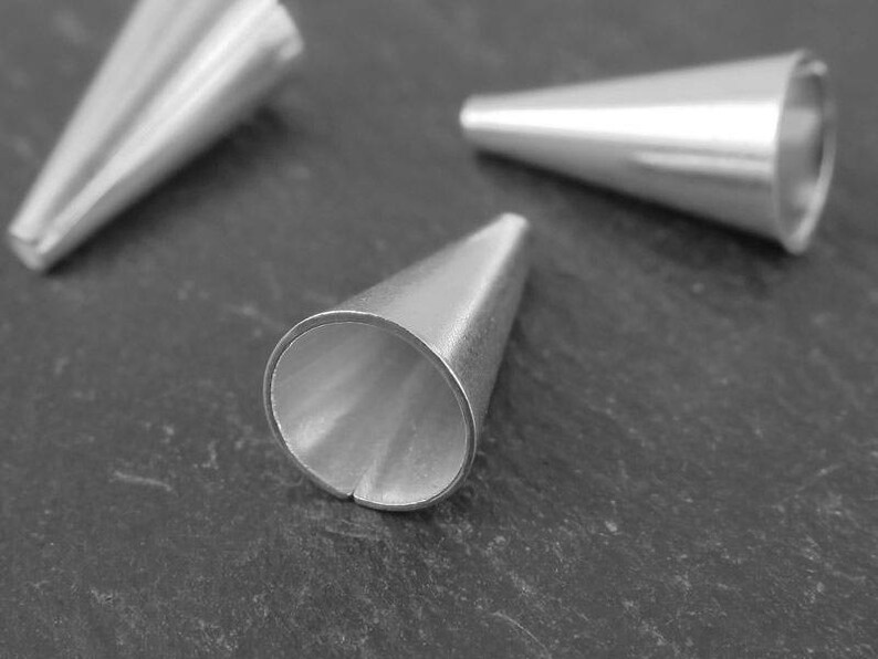 Sterling Silver Bead Cone 12mm Etsy