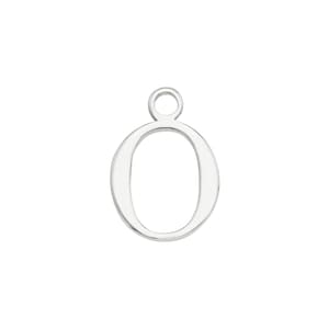 Sterling Silver Alphabet Charm ~ O