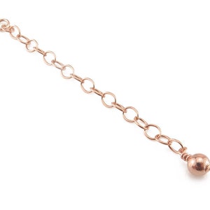 Rose Gold Filled Extension Chain with Ball ~ 2"
