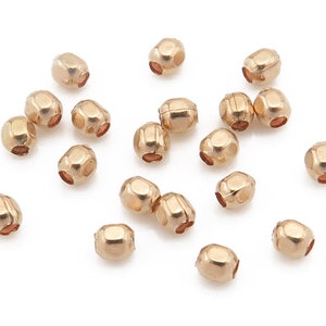 10 pcs ~ Gold Filled Square (Rounded Corners) Bead 2mm