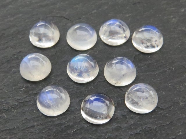 16inch line 5mm to 5.5mm White Rainbow Moonstone faceted round